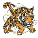 welding tiger tattoo design idea