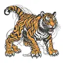 welding tiger tattoo design idea