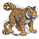 welding tiger tattoo design idea