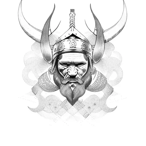 viking and hungary tattoo design idea