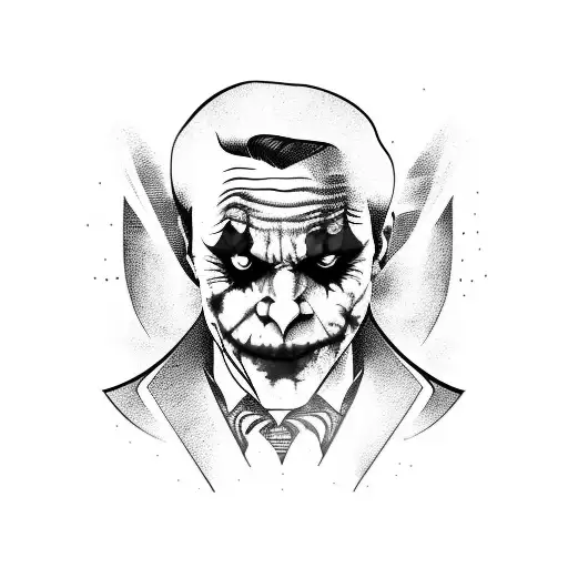 Smiling jester artwork, Joker Harley Quinn Tattoo Clown, Devil Clown  Avatar, white, monochrome png | PNGEgg