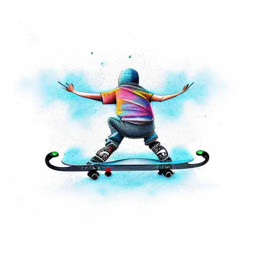 skate tattoo design idea