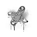 skate tattoo design idea