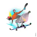 skate tattoo design idea