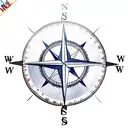 moral compass with nautical theme tattoo design idea