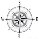 moral compass with nautical theme tattoo design idea