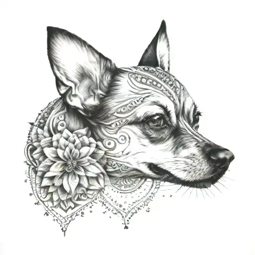 mandala Chihuahua Dog Tattoos Doing Toe tattoo design idea
