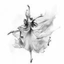 And those who were seen dancing were thought to be insane by those who could not hear the music tattoo design idea