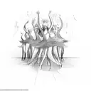 And those who were seen dancing were thought to be insane by those who could not hear the music tattoo design idea