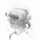 And those who were seen dancing were thought to be insane by those who could not hear the music tattoo design idea