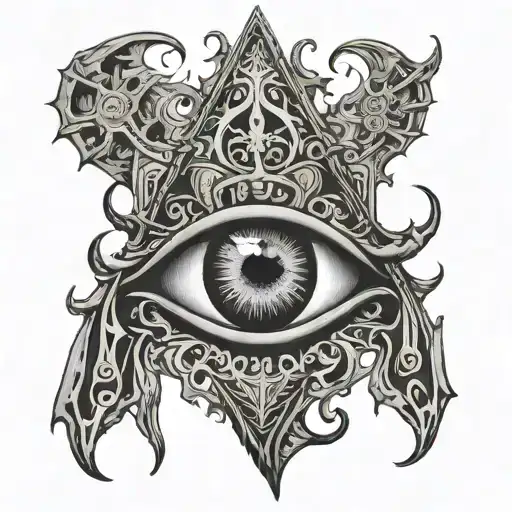 narsil with eye of sauron lord tattoo design idea