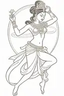 dancing apsara dance in khmer tattoo design idea