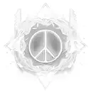 Peace Symbol made out of the Phrase "Even though I walk through the valley of the shadow of death, I fear no evil, for Y tattoo design idea