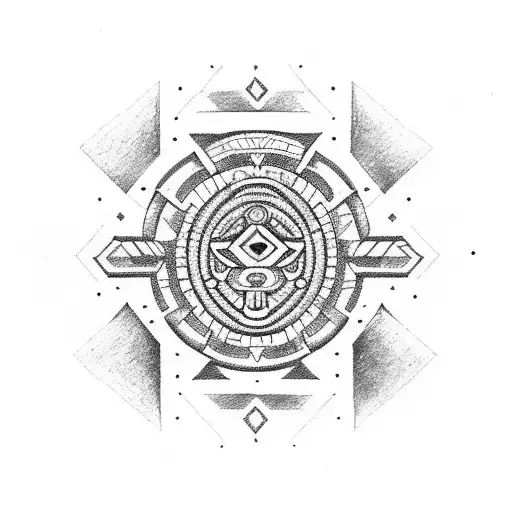 Aztec calendar  tattoo design idea