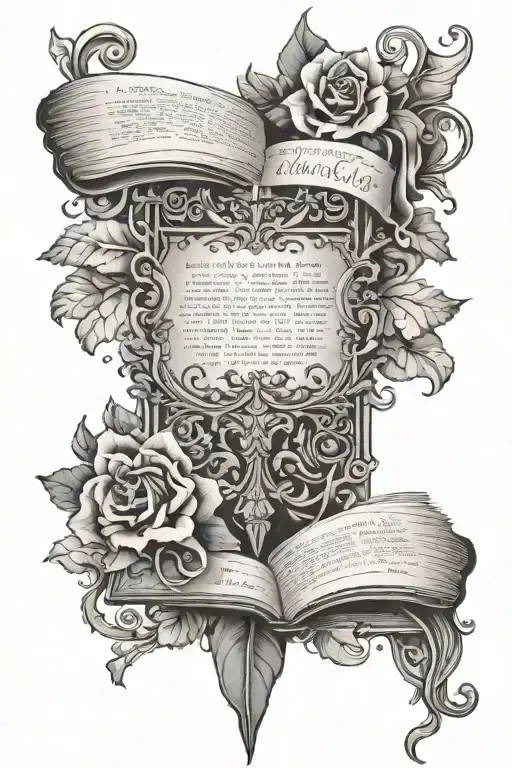 Bible scripture tattoo design idea