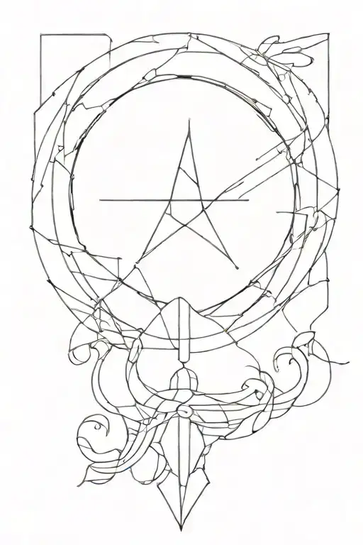 radiant, brilliant, full of light shining tattoo design idea