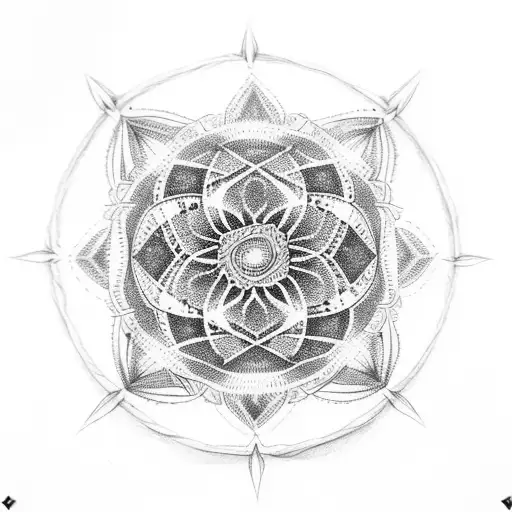 high quality mandala dream catcher  tattoo design idea