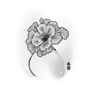 red geranium tattoo design idea