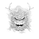 A fusion of traditional Japanese art and Buichi Terasawa's manga style tattoo design idea