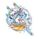 Astro van tattoo design idea