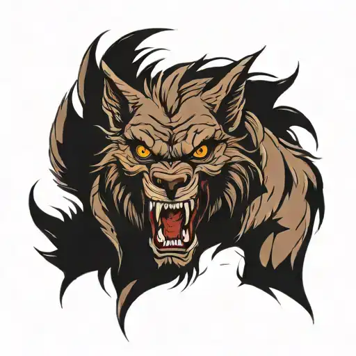 werewolf tattoo design idea