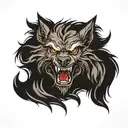 werewolf tattoo design idea