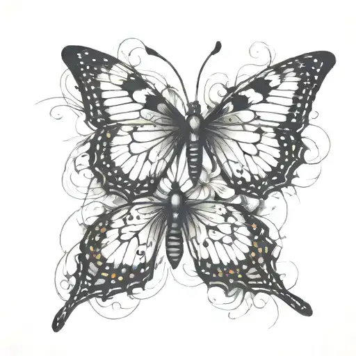 love is lust in disguise, the butterflies die tattoo design idea