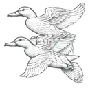 3 ducks flying tattoo design idea