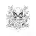 wreath Fred Perry tattoo design idea