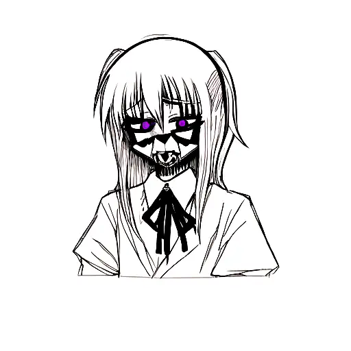 AI Art Generator: Anime girl as jeff the killer