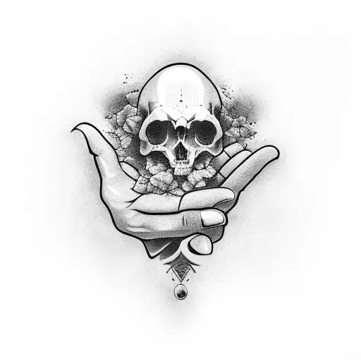 grave with hand coming from the dirt. tattoo design idea