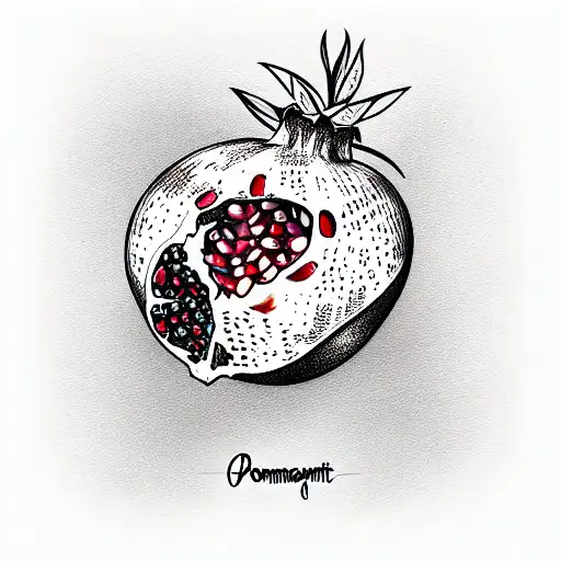 pomegranate tattoo design idea