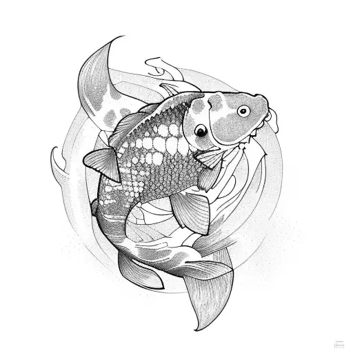 koi fish different  tattoo design idea