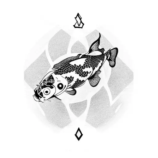 koi fish  tattoo design idea