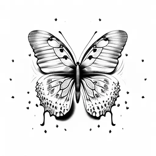 butterfly masculine  tattoo design idea
