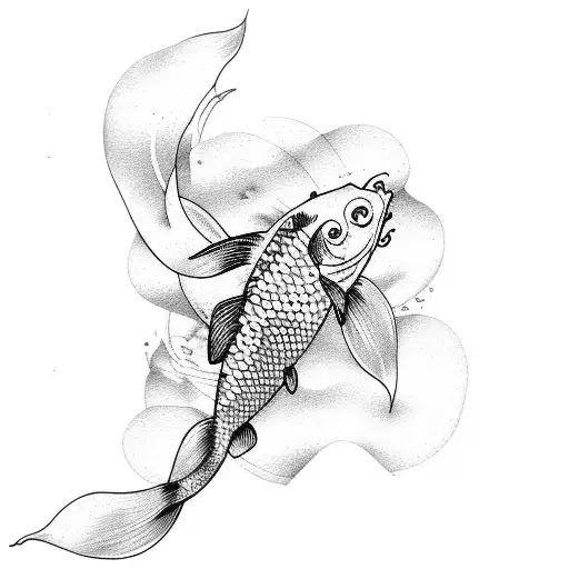 koi fish tattoo design idea