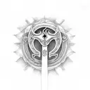 the rod of Asclepius tattoo design idea