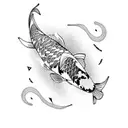 koi fish  tattoo design idea