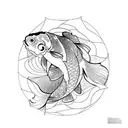 koi fish  tattoo design idea