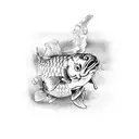 two koi fish tattoo design idea