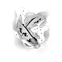 two koi fish tattoo design idea