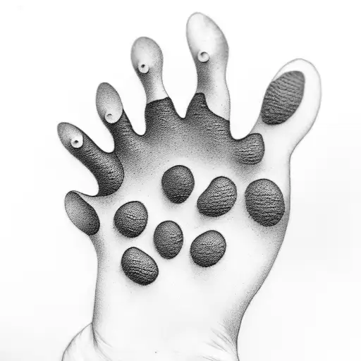 dog paw  tattoo design idea