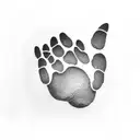 dog paw  tattoo design idea
