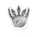 dog paw  tattoo design idea