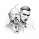 son with dad tattoo design idea