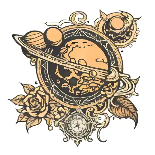Venus planet  tattoo design idea