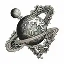 Venus planet  tattoo design idea