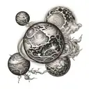 Venus planet  tattoo design idea