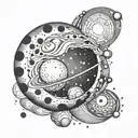 Venus planet  tattoo design idea