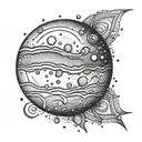 Venus planet  tattoo design idea